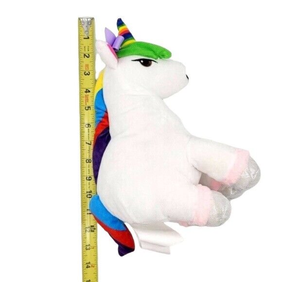 2/$15 Nickelodean JoJo Siwa Unicorn Plush Rainbow 12" Silver Metallic Hooves - Picture 9 of 9